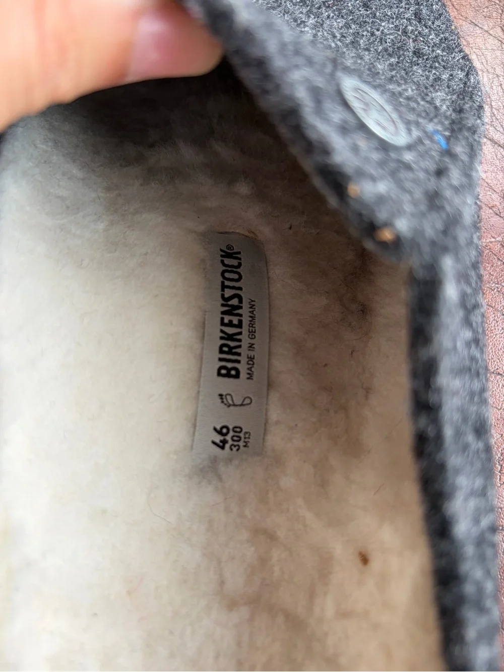 Birkenstock Dark Gray Wool Felt Slip-On Clogs
